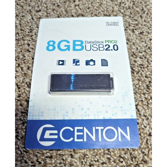 Centon DataStick Pro2 8GB USB 2.0 Flash Drive – Sealed, S1-U2T2-8G - Picture 1 of 11